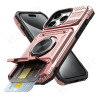 Military quality Case For iPhone 11 13 14 15 16 Pro Max Magnetic Rotated Ring Kickstand Heavy Duty Drop Protection Wallet Cover