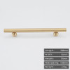 KEDLO Solid Brass French Surface Cabinet Drawer Handle Modern European Ball Base Long Handle