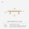 Nurlin French Luxury Solid Brass Cabinet Furniture Drawer Cabinet Door Handle Round Knobs T-Bar Wardrobe Pull