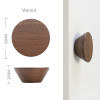 Round Knob Handle Solid Wood Wardrobe Cabinet Door Drawer Cabinet Handle Single Hole Furniture Handle Rustic Style