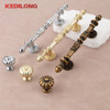 KEDLO European retro light luxury drawer gold long pull style kitchen cabinet silver Pull Knob drawer antique handle