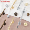 KEDLO European retro light luxury drawer gold long pull style kitchen cabinet silver Pull Knob drawer antique handle