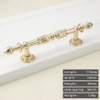 KEDLO European retro light luxury drawer gold long pull style kitchen cabinet silver Pull Knob drawer antique handle