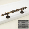 KEDLO European retro light luxury drawer gold long pull style kitchen cabinet silver Pull Knob drawer antique handle