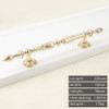 KEDLO European retro light luxury drawer gold long pull style kitchen cabinet silver Pull Knob drawer antique handle