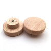 Oak Round Handle Dia 30/35/40/50mm Natural Wooden Cabinet Drawer Wardrobe Knobs For Cabinet Drawer Handle Furniture Hardware