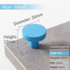 KAK Gold Cabinet Knobs Black Kitchen Handles Zinc Alloy Colorful Furniture Knobs for Kids Room 30mm Cupboard Door Pulls Hardware