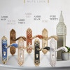 KAK European Style Mute Room Door Lock Handle Fashion Interior Door Knobs Lock Luxurious Anti-Theft Gate Lock Furniture Hardware