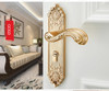 KAK European Style Mute Room Door Lock Handle Fashion Interior Door Knobs Lock Luxurious Anti-Theft Gate Lock Furniture Hardware