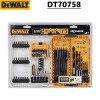 DEWALT DT70758 57 Piece Twist Drill Bit Screwdriver Set Brad Point TORX 57 Piece Woodworking Flat Drill Power Tool Accessories