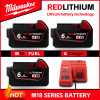 Milwaukee 18V M18 Milwaukee Lithium ion Battery M18 B6 XC 48-11-1815 2604-20 48-11-1850 Rechargeable tool battery