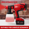 Milwaukee 600W Electric Spray Gun Wall Graffiti Furniture Coloring Atomization Tool 800ML Large Capacity Spray Gun