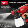 Milwaukee 600W Electric Spray Gun Wall Graffiti Furniture Coloring Atomization Tool 800ML Large Capacity Spray Gun