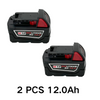 For Milwaukee M18 Battery 18V 12.0Ah 9.0Ah Replacement Lithium Battery for Milwaukee M18 48-11-1815 48-11-1850 2604-22 Battery