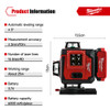 Milwaukee 16 Line Laser Level 360° Coverage Tile Ceiling Measurement Horizontal Construction Site Dedicated High Precision Level