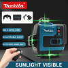 Makita 16 Lines Laser Level 4D High-Precision Green Line Self Leveling Portable 360 Green Beam Horizontal Vertical Laser Level