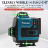 Makita 16 Lines Laser Level 4D High-Precision Green Line Self Leveling Portable 360 Green Beam Horizontal Vertical Laser Level