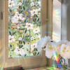 Window Privacy Film Glass Flower Pattern Static Cling Window Sticker for Home Decor Kitchen Bedroom Living Room Glass Door