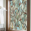 Window privacy film stickers Green LeafyPattern Window Film vinyl for glass windows stained glass window film Home