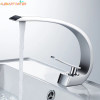 Bathroom Basin Faucet Deck Mount Washing Sink Cold and Hot Water Mixer Tap Creative Curved Mixers