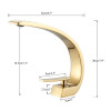 Bathroom Basin Faucet Deck Mount Washing Sink Cold and Hot Water Mixer Tap Creative Curved Mixers