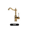 Antique Gold Bathroom Sink Faucet 360° Rotatable Washbasin Faucet Luxury Brass Hot and Cold Mixer Basin Tap Toilet WC Vanity Tap