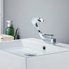 Basin Faucet Brass Hot and Cold Wash Basin Faucet White with Gold Bathroom Basin Modern Minimalist Creative Faucet PP-12085