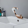 Basin Faucet Brass Hot and Cold Wash Basin Faucet White with Gold Bathroom Basin Modern Minimalist Creative Faucet PP-12085