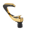 Basin Faucet Brass Hot and Cold Wash Basin Faucet White with Gold Bathroom Basin Modern Minimalist Creative Faucet PP-12085