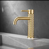 Brass bathroom basin faucet diamond single handle design high-end hotel cold and hot dual control basin high & low faucet