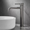 Brass bathroom basin faucet diamond single handle design high-end hotel cold and hot dual control basin high & low faucet