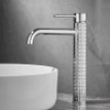 Brass bathroom basin faucet diamond single handle design high-end hotel cold and hot dual control basin high & low faucet