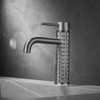Brass bathroom basin faucet diamond single handle design high-end hotel cold and hot dual control basin high & low faucet