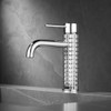 Brass bathroom basin faucet diamond single handle design high-end hotel cold and hot dual control basin high & low faucet