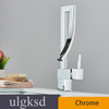 ULGKSD Bathroom Basin Faucet Modern Sink Brass Waterfall Hot&Cold Mixer Tap Deck Mounted Single Hole Crane Fash Basin Tap