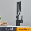 ULGKSD Bathroom Basin Faucet Modern Sink Brass Waterfall Hot&Cold Mixer Tap Deck Mounted Single Hole Crane Fash Basin Tap