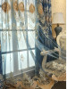European-style Luxury Curtains Living Room Bedroom Dining Room Balcony Custom Blackout Chenille Embroidered Brown Valance Decor