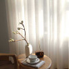Japan White Tulle Window Curtains for Living Room, Cotton Linen Sheer Voile Curtains for Bedrom, Solid Drapes, Blind, Home Decor