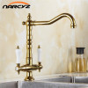 Kitchen Faucets 360 Degree Swivel Gold Brass Bathroom Mixer Cold and Hot Kitchen Tap Single Hole Water Tap Kitchen Faucet XT-216