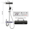 Modern Bathroom Faucet Set Wall Mounted LED Display Rain Shower System Bathtub Hot and Cold Mixer Crane Gun Gray Shower Full Set