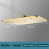 Black Golden Shower Head Rainfall Shower Faucet Head Large Flow Rainfall Showerhead ABS Handshower Faucet Accessory