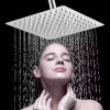Rainfall High Pressure Shower Head 12/10/8 Inch Stainless Steel Ultra-thin Waterfall Shower Heads Rainfall Shower Head Square ﻿