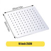 Rainfall High Pressure Shower Head 12/10/8 Inch Stainless Steel Ultra-thin Waterfall Shower Heads Rainfall Shower Head Square ﻿