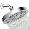 6" High Pressure Rain Shower Head Luxury Modern Chrome Bathroom Rainfall Shower Head Black Silvery Angle Adjustable Showerhead
