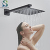 Stainless Steel Black Shower Head 8/10/12 Inch Chrome Rainfall Bath Head Wall Mounted Bathroom Accessories