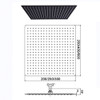 Stainless Steel Black Shower Head 8/10/12 Inch Chrome Rainfall Bath Head Wall Mounted Bathroom Accessories