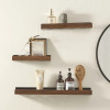 Wood Bathroom Shelving Wall Mounted Toilet Shampoo Shelf Aluminum Bathroom Storage Holder Shampoo Shower Storage Rack