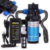 45/60/80/100W Water Pressure Diaphragm Self-priming Pump with 110-240V Power Supply Kit Garden Irrigation Agriculture Watering