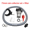 Rain Catcher Rain Barrel Diverter Rainwater Collection System 1 Set 75Mm Flex Hose Durable Sealing Rubber Ring Durable