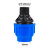 1/2" 3/4"1"1.2"1.5" Male Thread To 20/25/32/40/50mm PE Pipe Straight Connector Irrigation System PE PVC Tube Conversion Coupling
